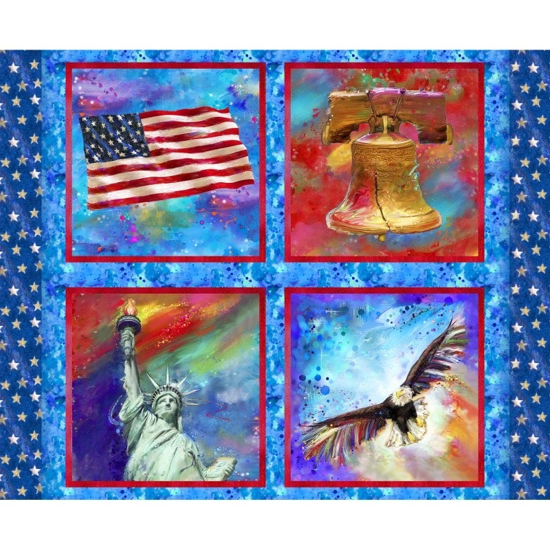 3 Wishes Americana Panel CRAZY WOMAN QUILTS